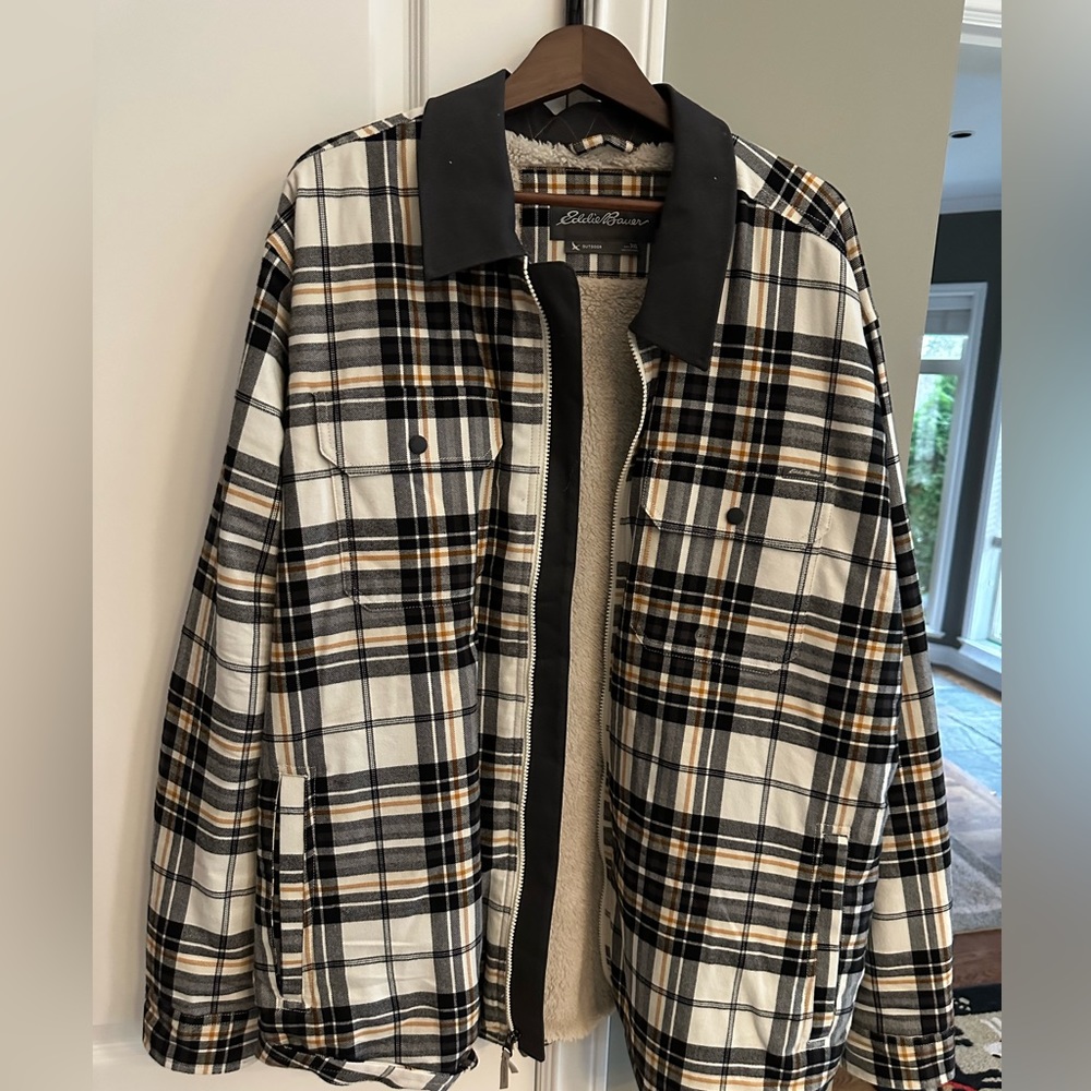 EDDIE BAUER, Flannel fleece-lined top